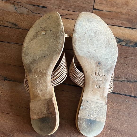 DIOR *rare!* flat leather sandals with snakes size 8.5 GUC - Picture 5 of 5